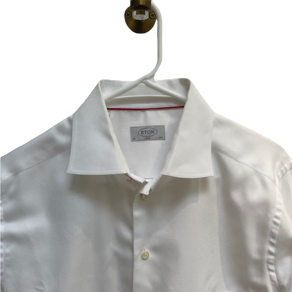 ETON White Textured Dress Shirt